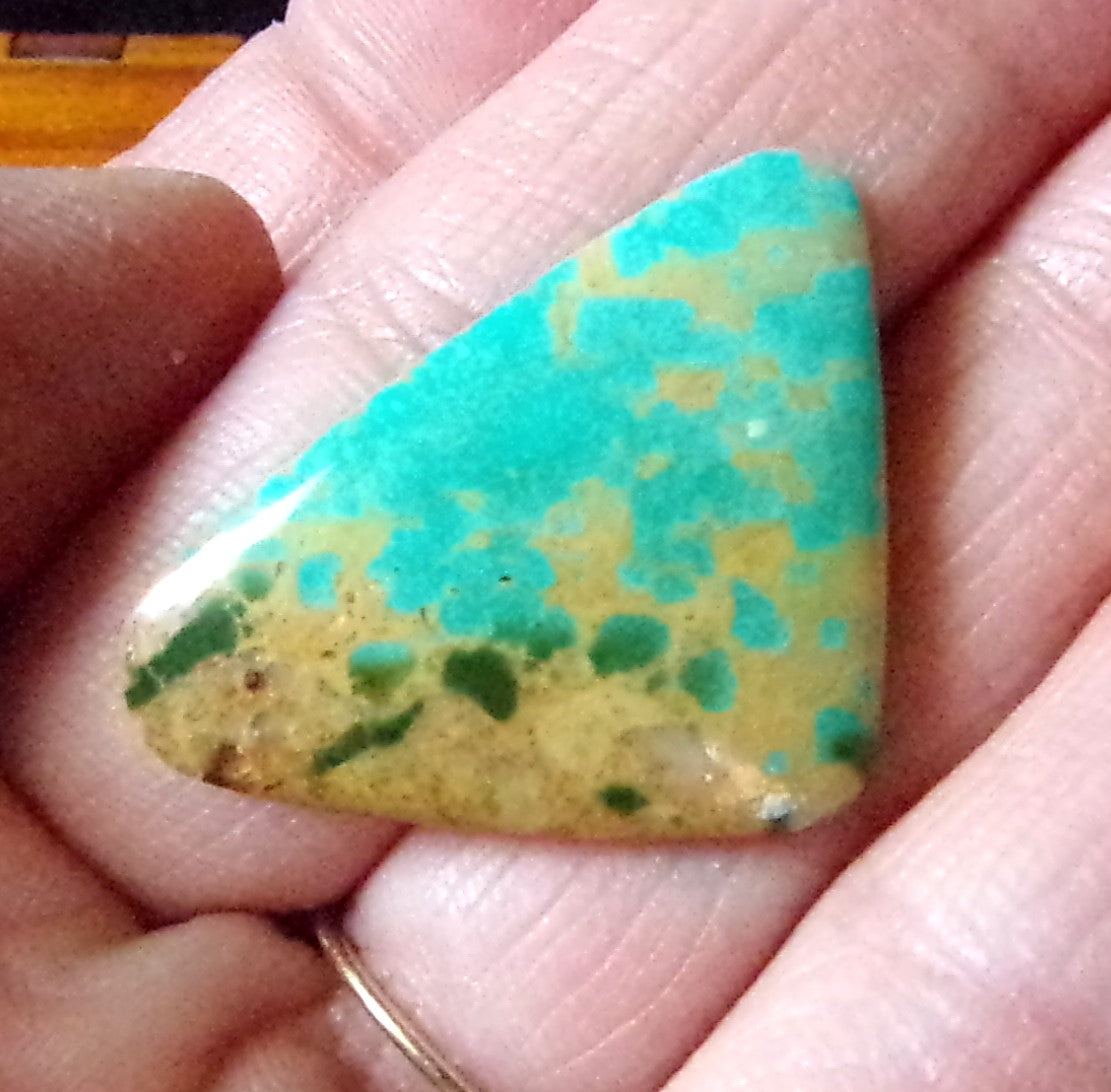 Two Tone Turquoise Cabochon