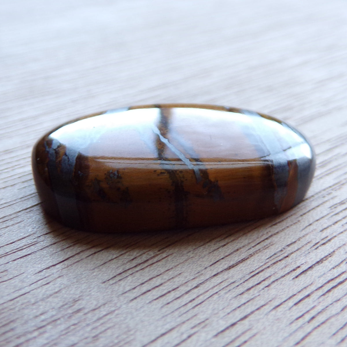 Landscape Tiger’s Eye Cabochon — 41.5 ct