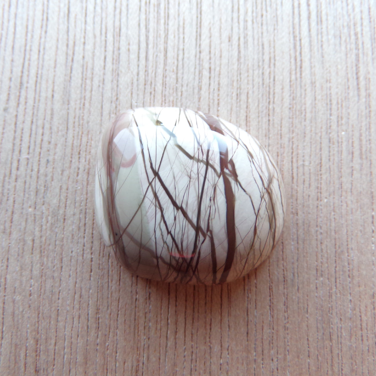 Imperial Spiderweb Jasper Cabochon — 21.35 ct