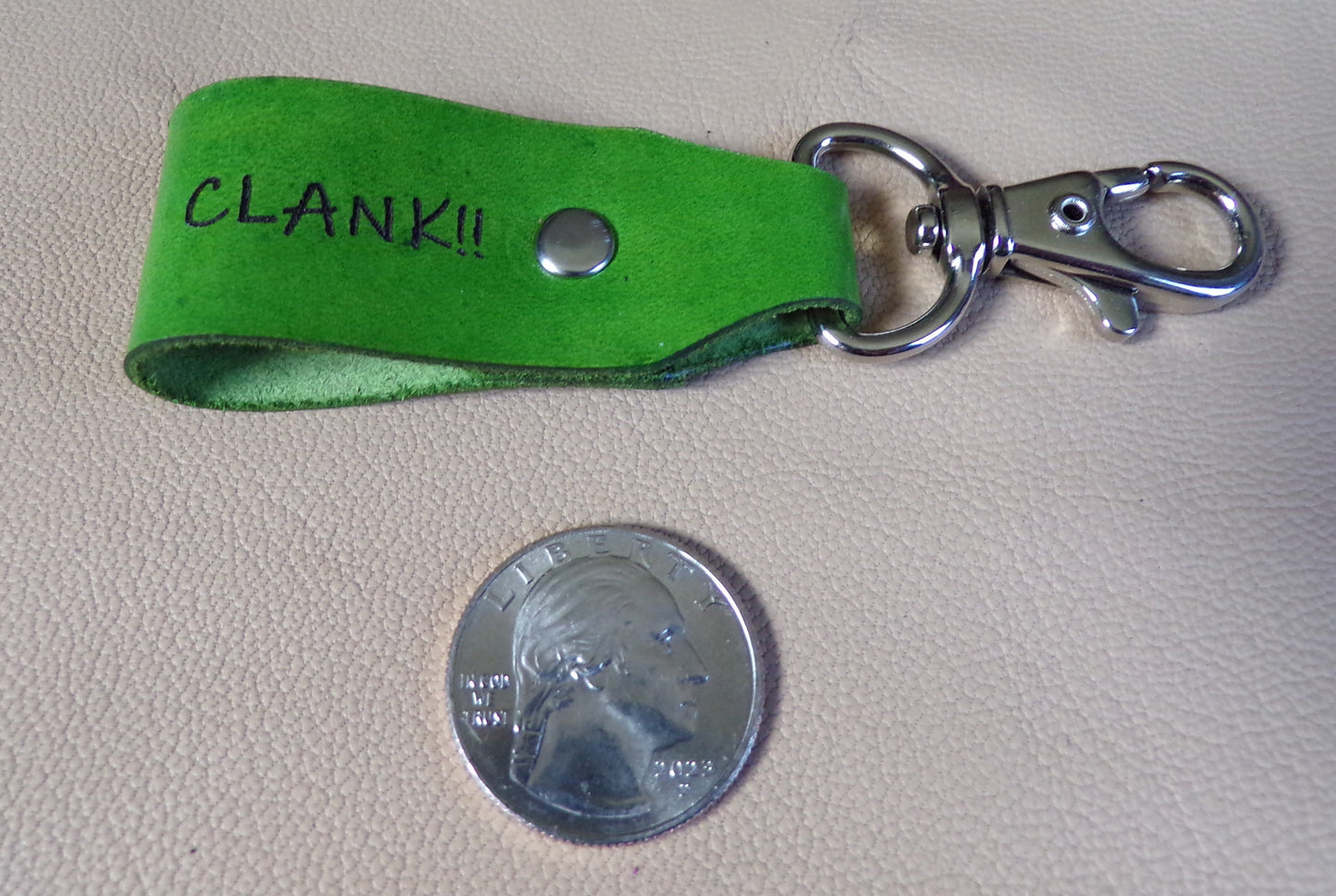 Styx Belt Keychain Clank!! Green leather
