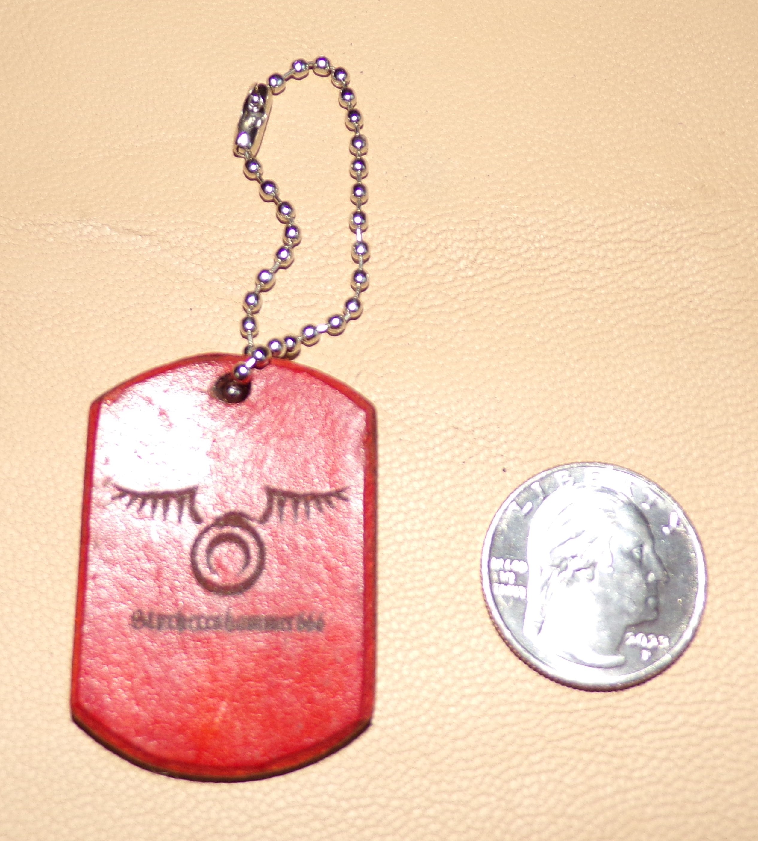Styx Leather Dog Tag Keychains Medium