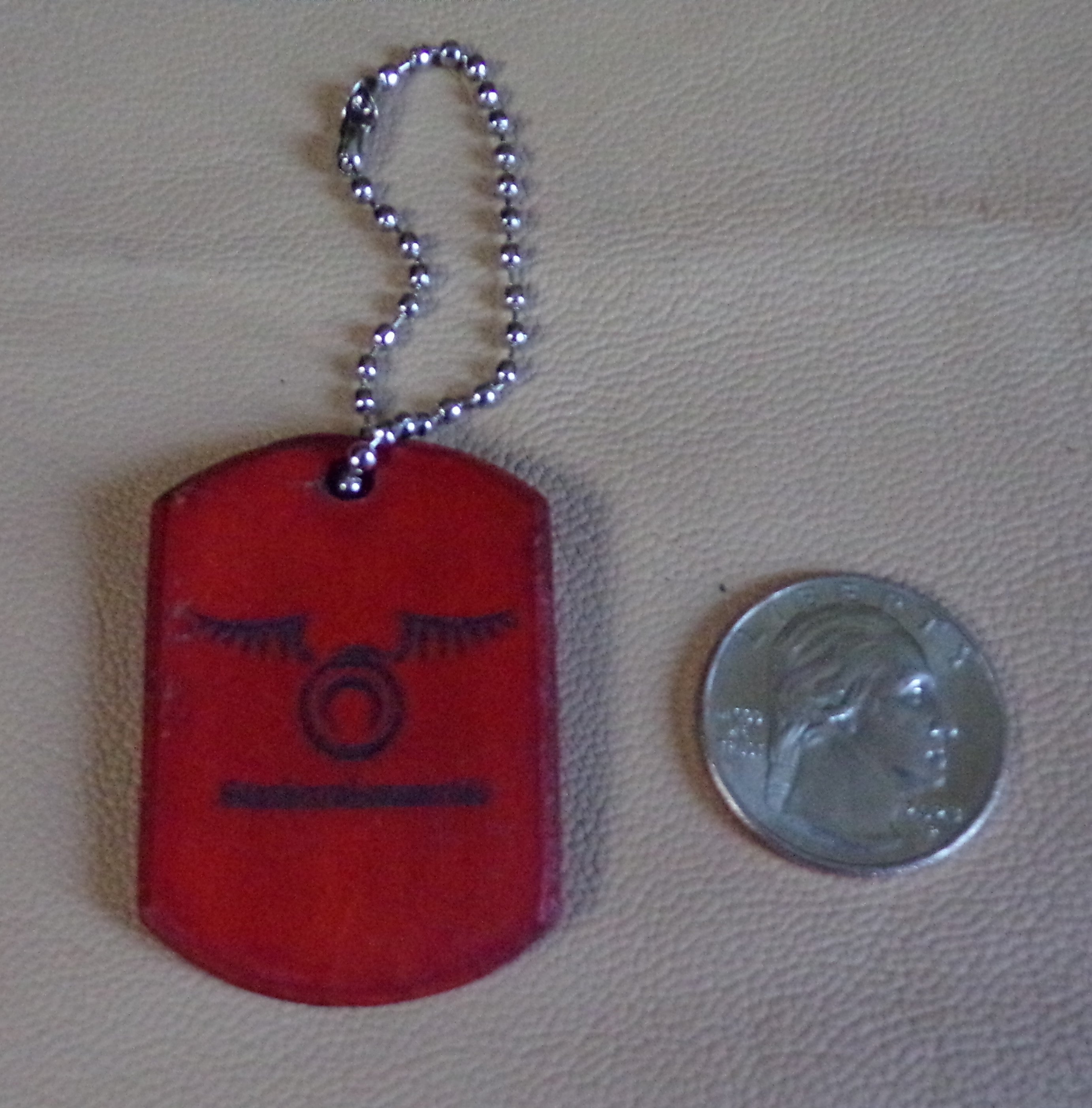 Styx Leather Dog Tag Keychains Medium