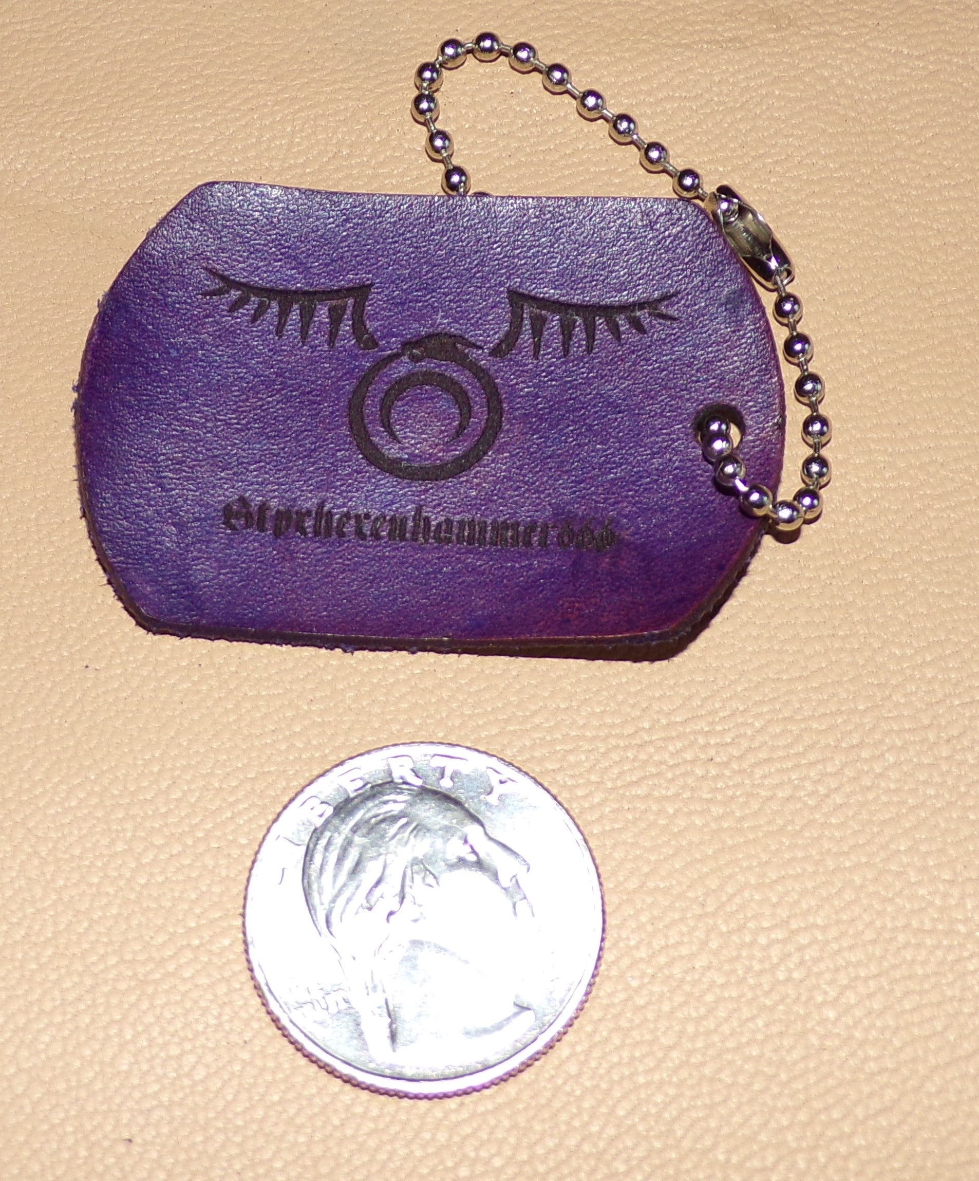 Styx Leather Dog Tag Keychains Large