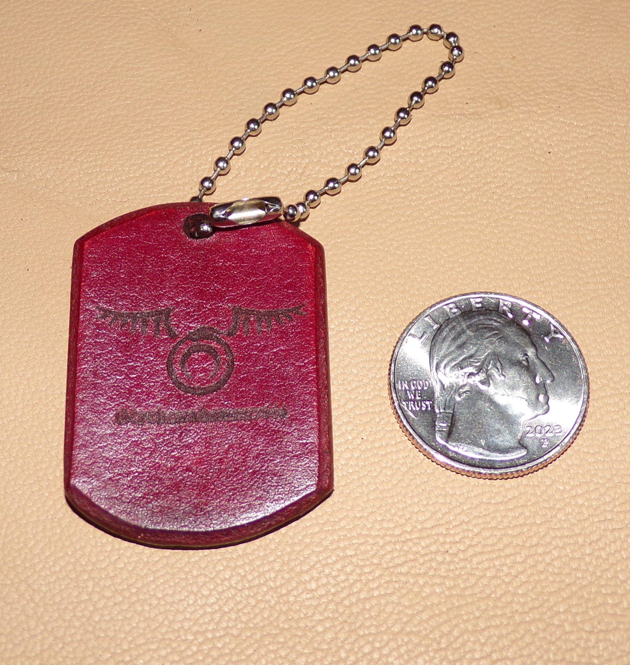 Styx Leather Dog Tag Keychains Medium