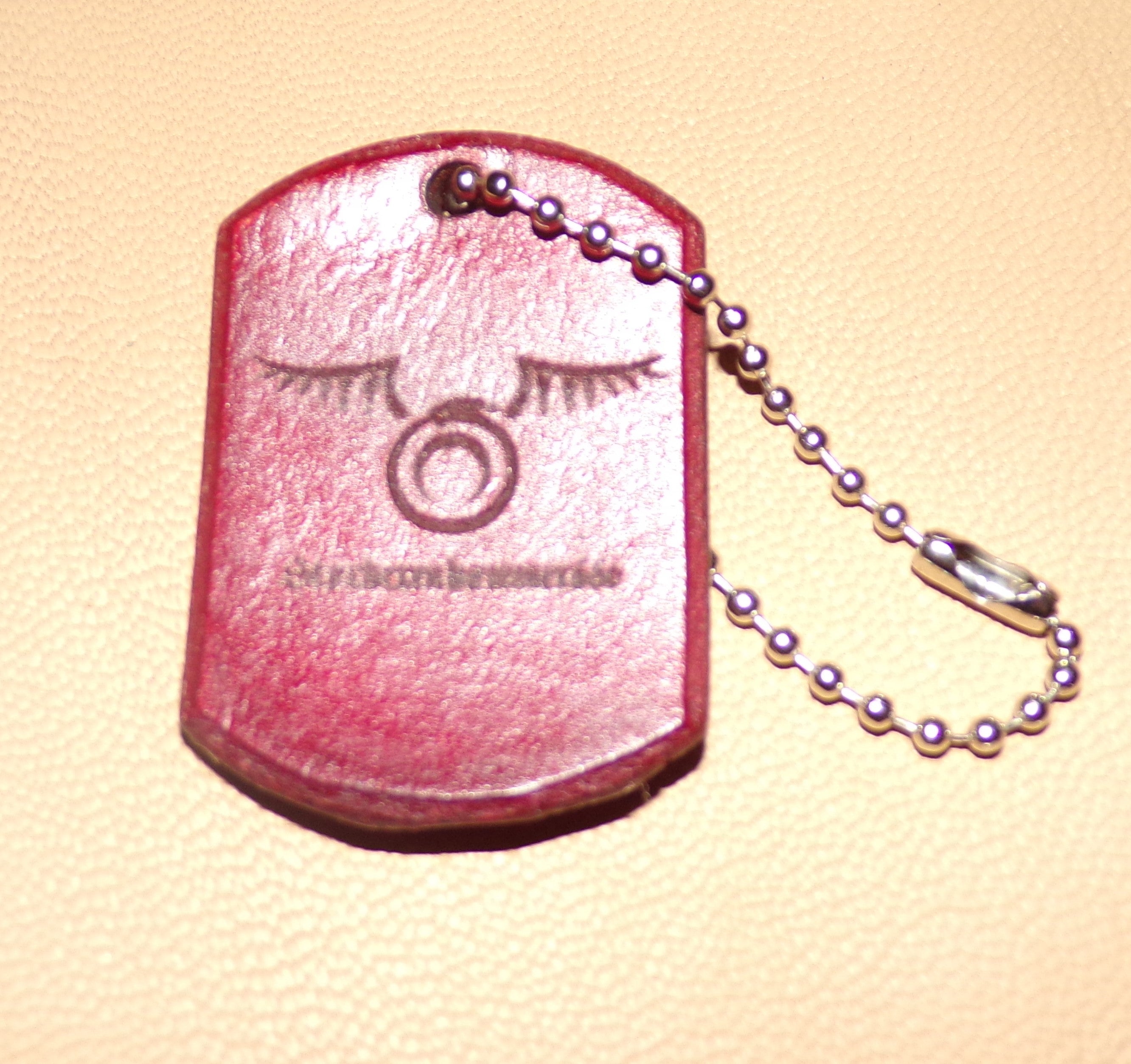 Styx Leather Dog Tag Keychains Medium