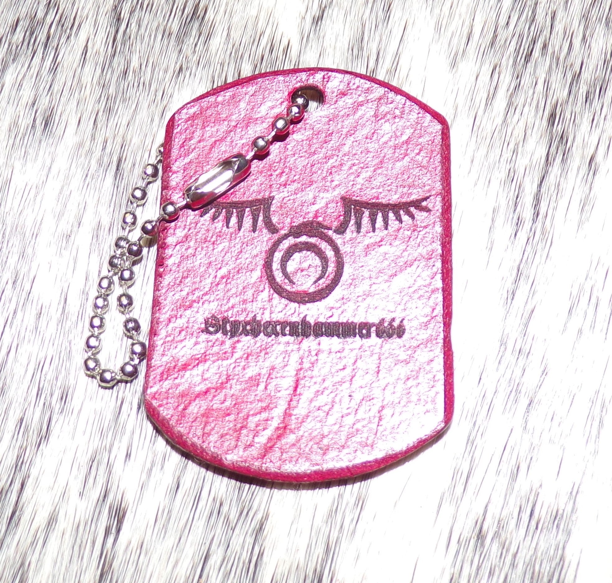 Styx Leather Dog Tag Keychains Large