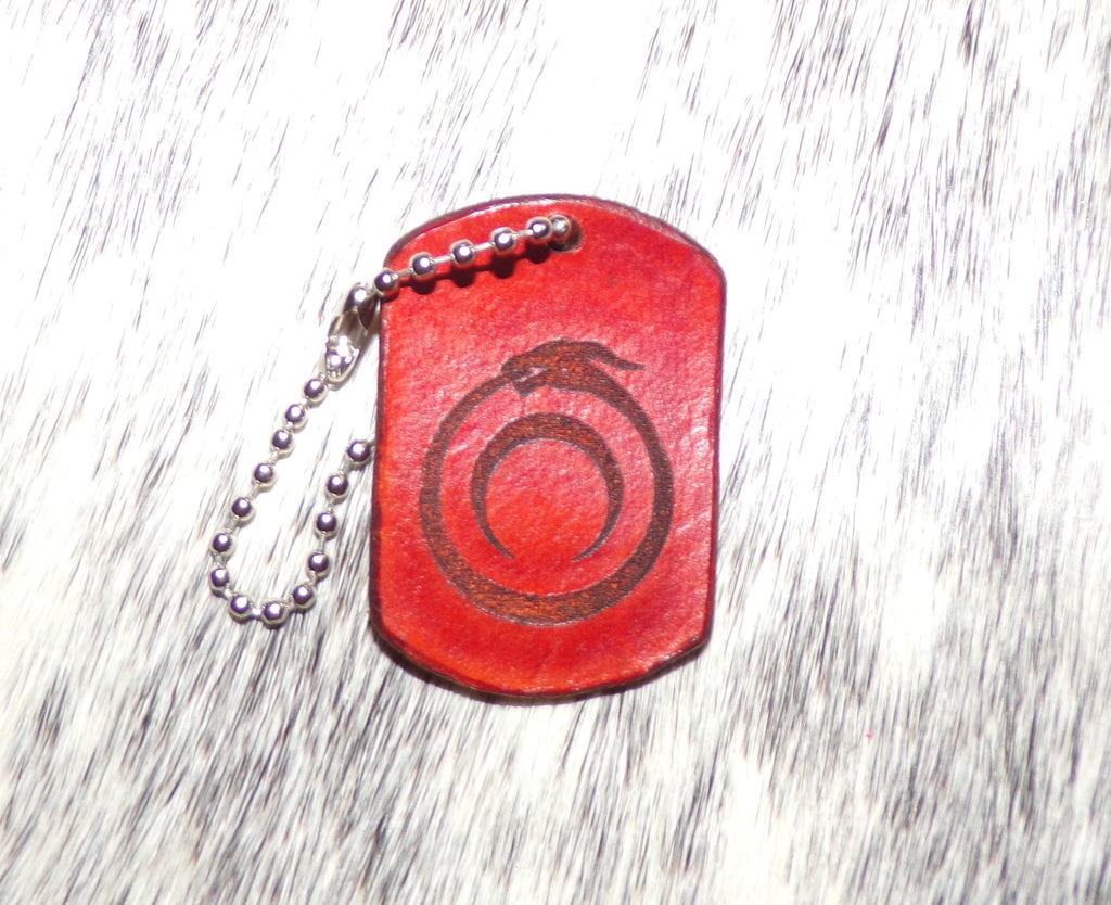 Styx Leather Dog Tag Keychains Medium