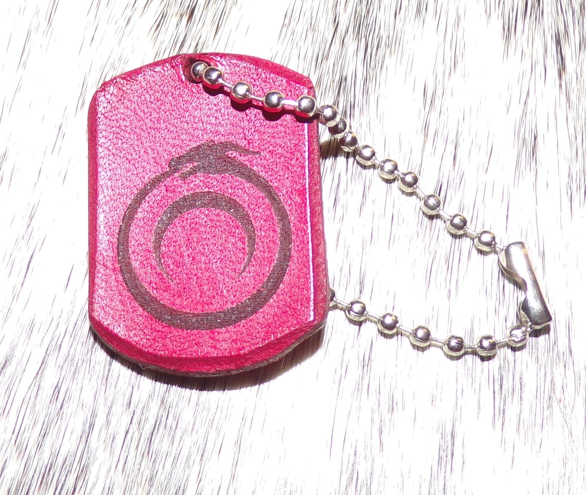 Styx Leather Dog Tag Keychains Small