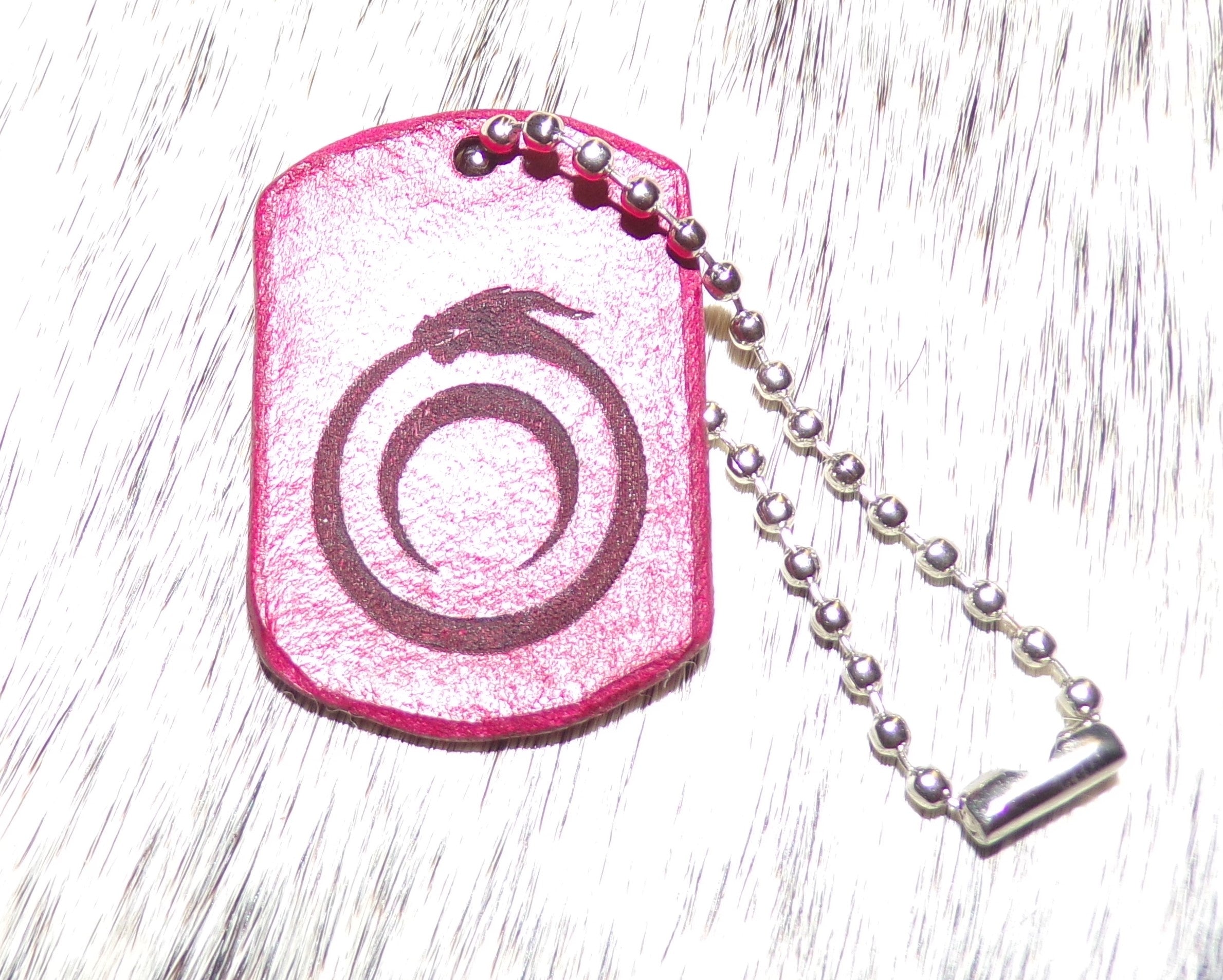 Styx Leather Dog Tag Keychains Small