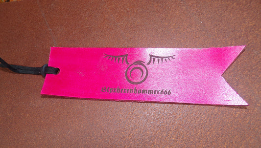 Styxhexenhammer666 Leather Bookmark Pink