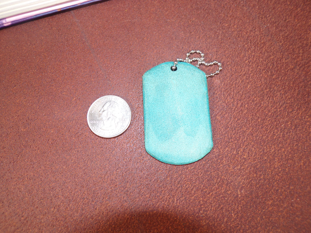 Leather Dog Tag Keychains Multiple Designs