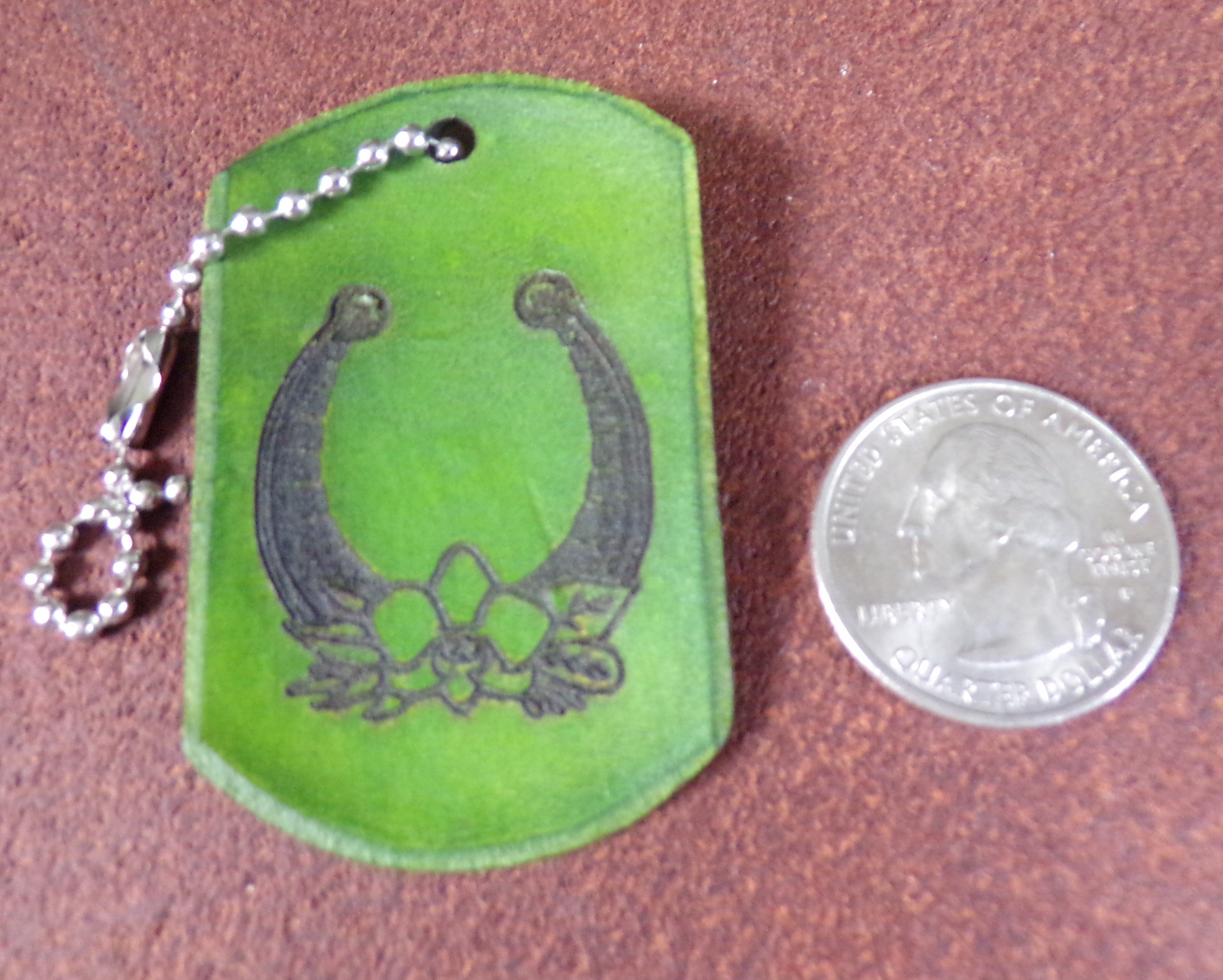 Leather Dog Tag Keychains Multiple Designs