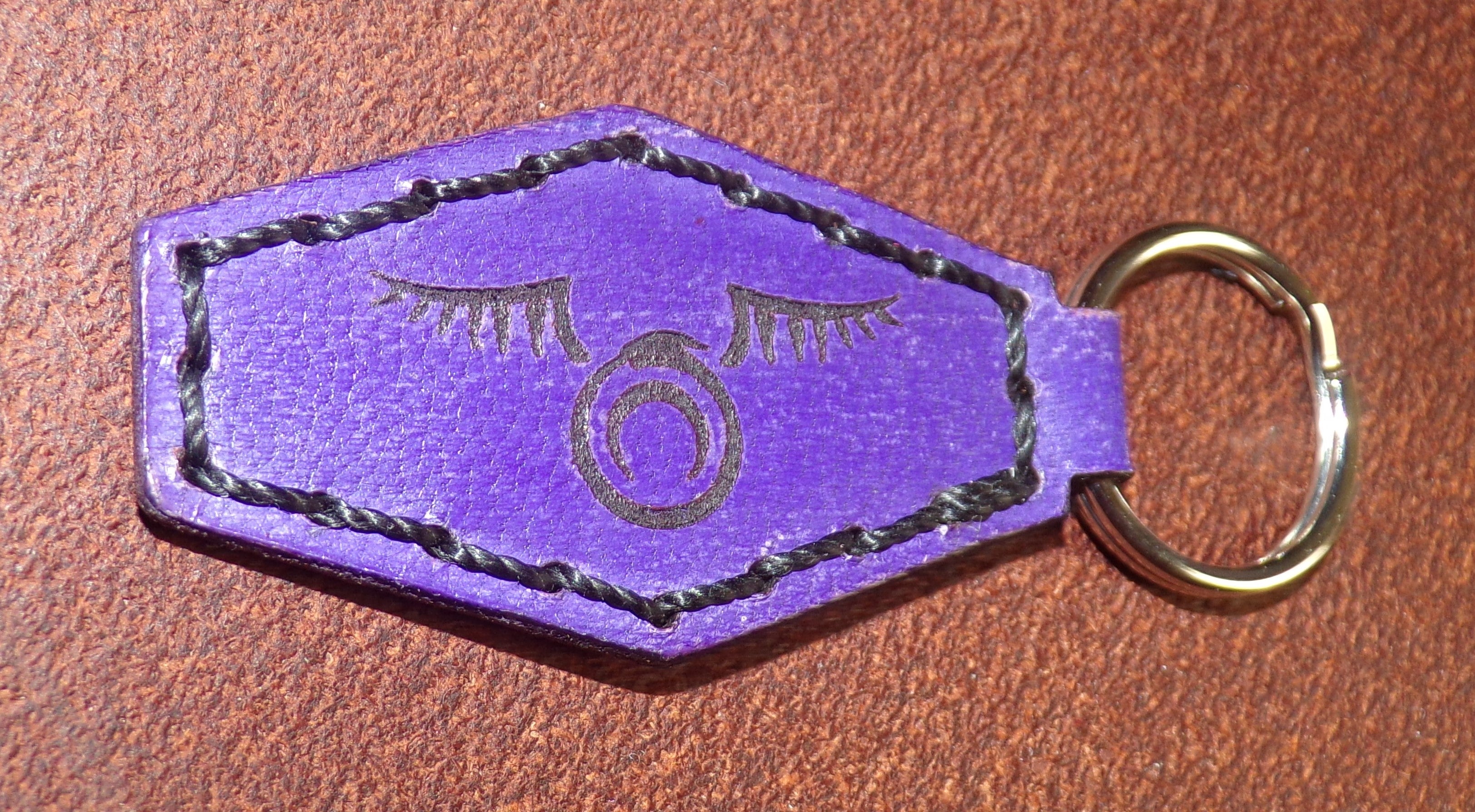 Styx Two-Sided Leather Keychains