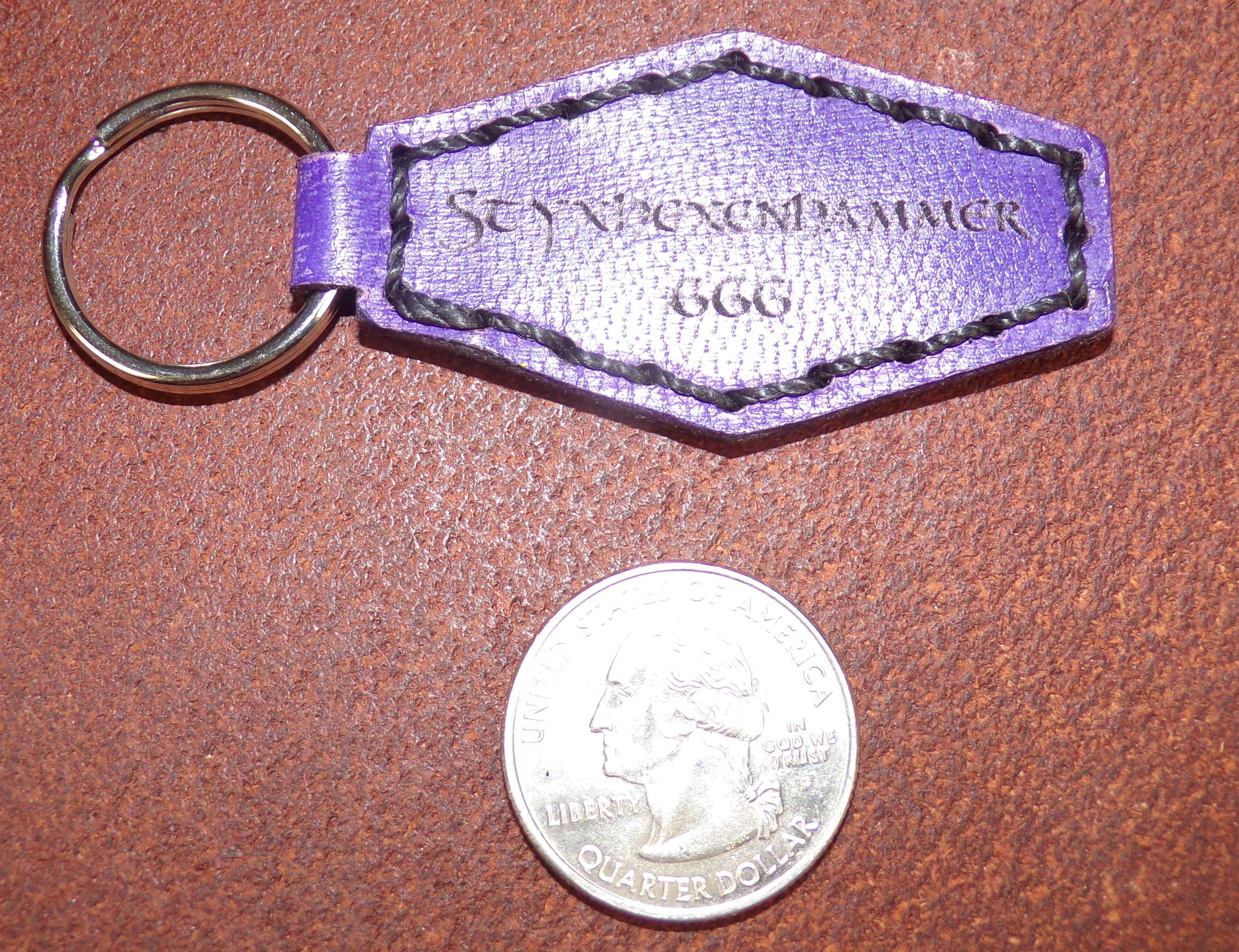 Styx Two-Sided Leather Keychains