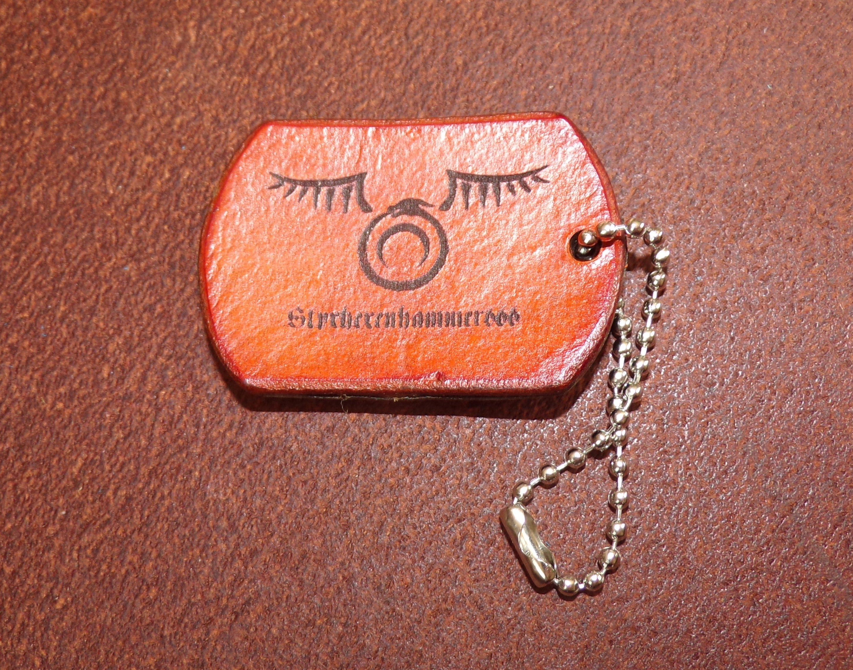 Styx Leather Dog Tag Keychains Large