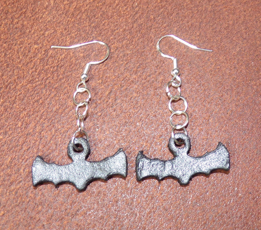 Halloween Bat earrings leather