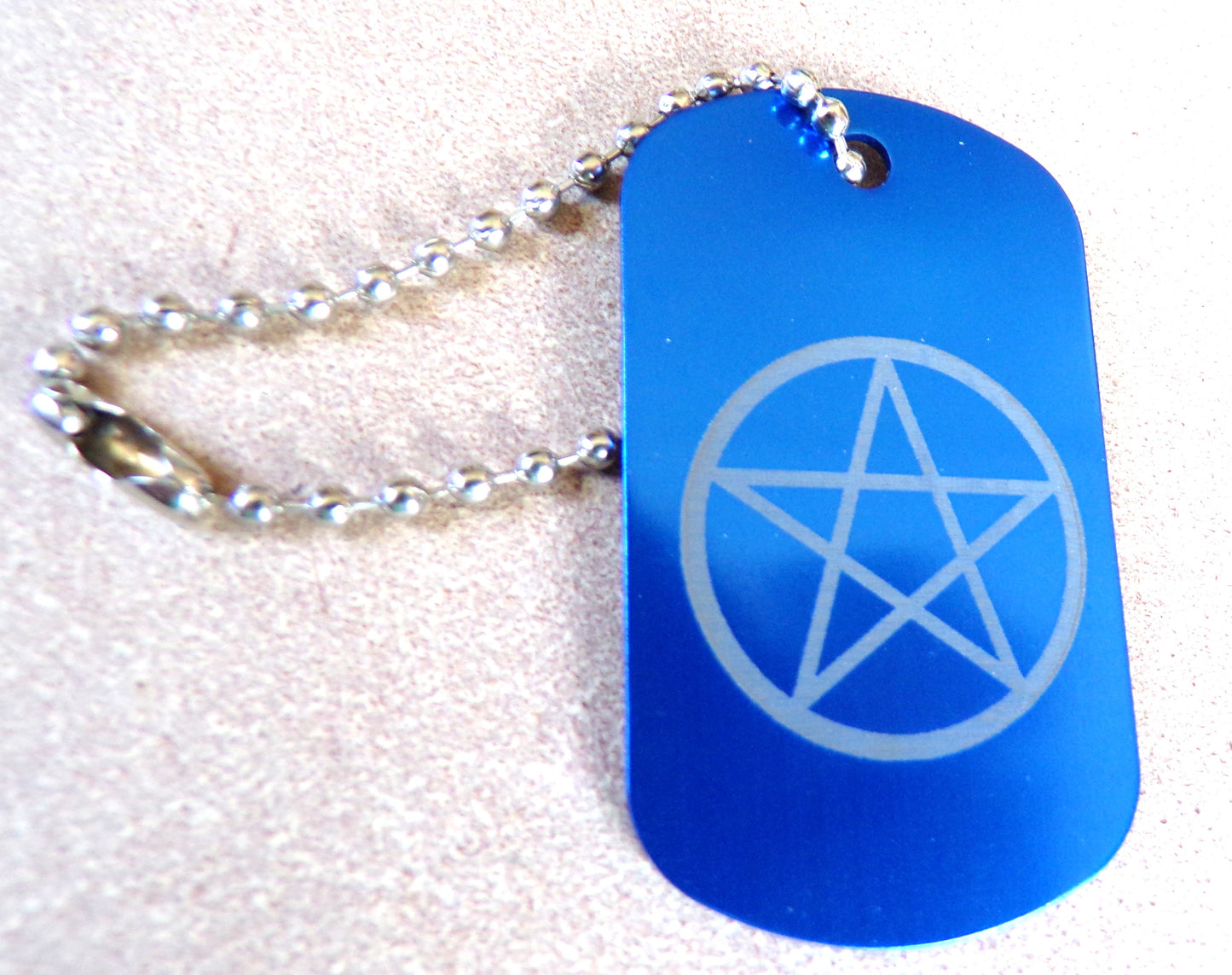 Pentagram Key Chain Dog Tag Metal