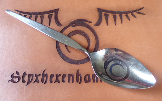 Styx Spoon engraved Ouroboros Antique Serving Spoon
