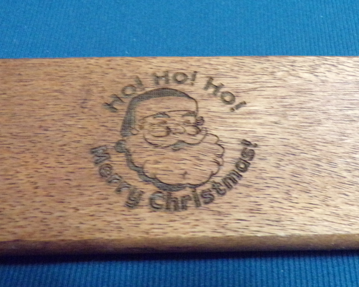 Acacia wood Cutting/Charcuterie board engraved with Santa
