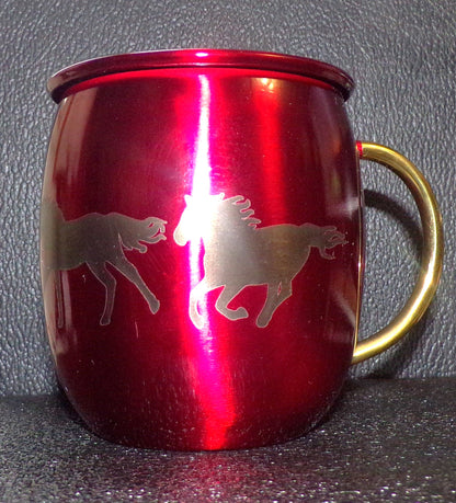 Taza Mula con diseño de Caballo Rojo