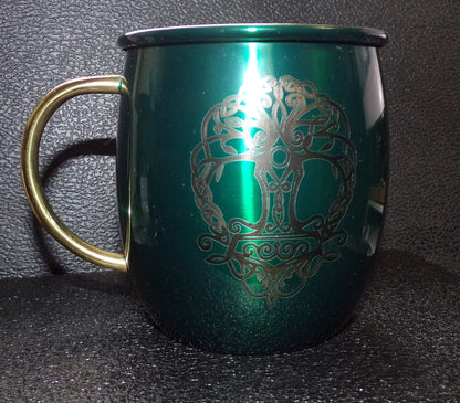 Mule Mug a Mjolnir/Tree of Life engraving