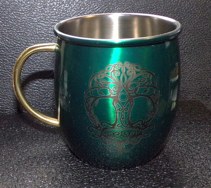 Mule Mug a Mjolnir/Tree of Life engraving