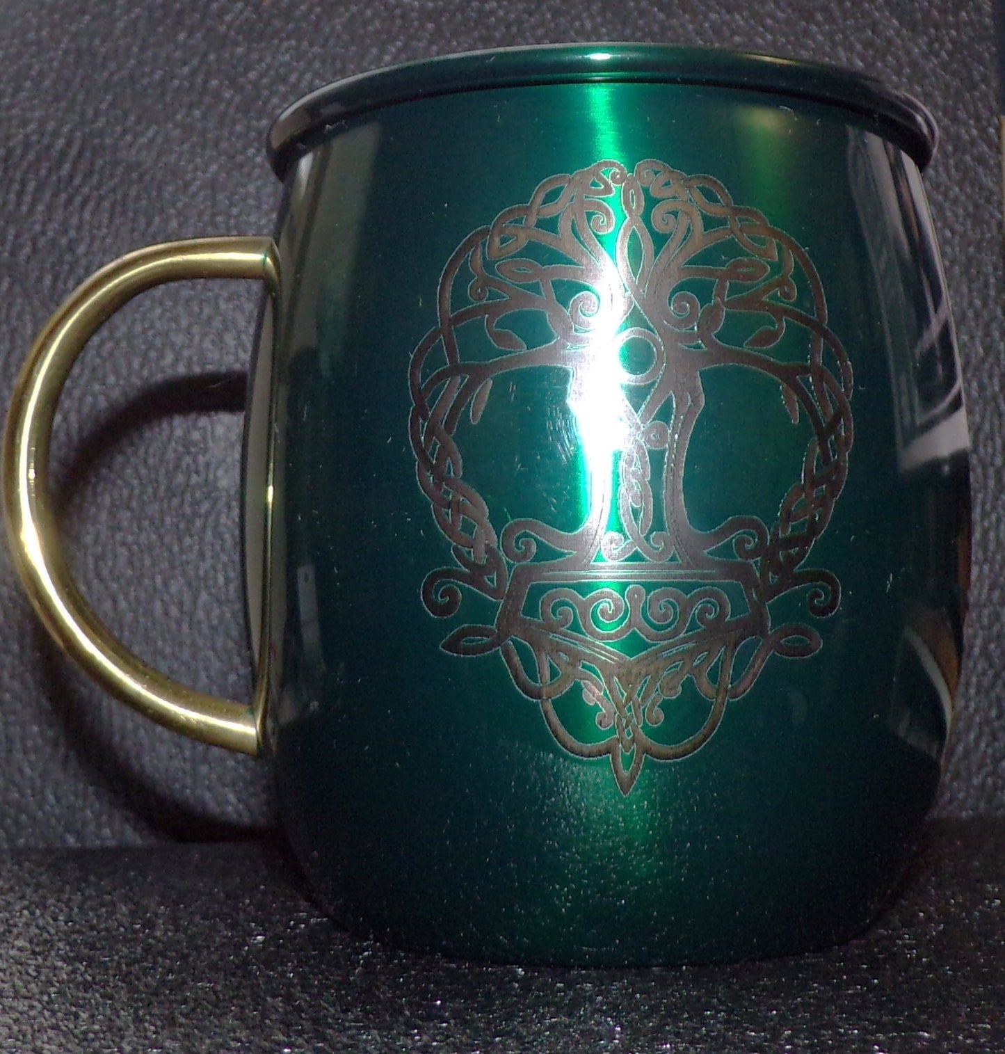 Mule Mug a Mjolnir/Tree of Life engraving