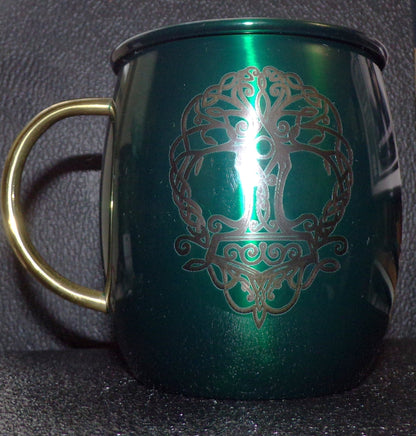 Mule Mug a Mjolnir/Tree of Life engraving