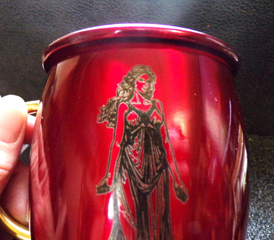 Mule Mug with Aphrodite engraving Red