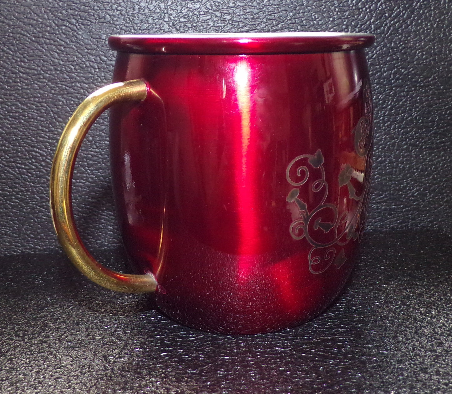 Mug Mule avec motif floral et papillon rouge