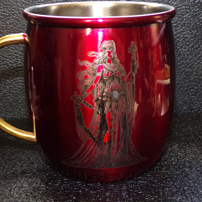 Mule Mug Athena engraving Red