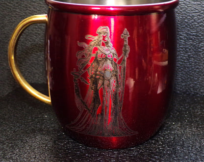 Mule Mug Athena engraving Red