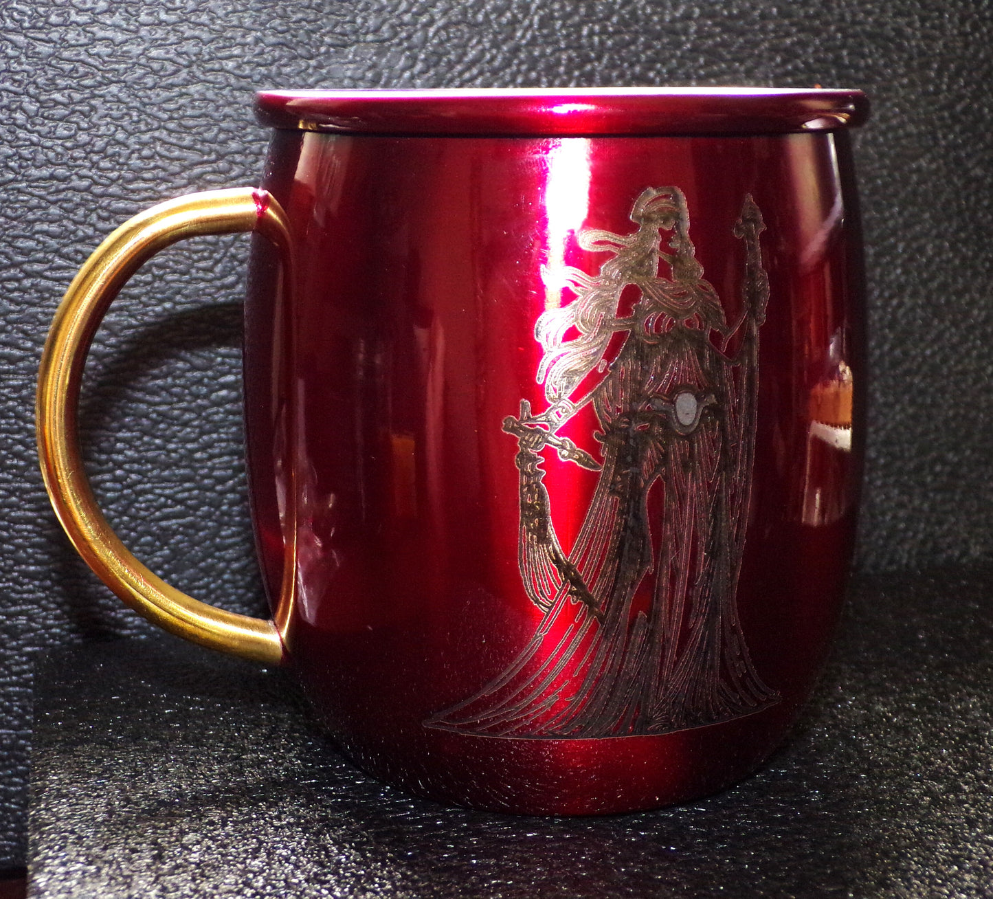 Mule Mug Athena engraving Red