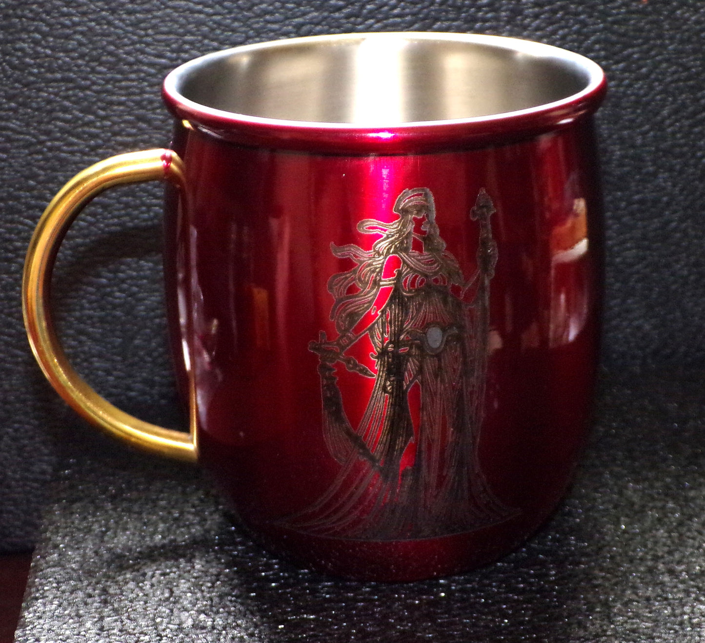 Mule Mug Athena engraving Red