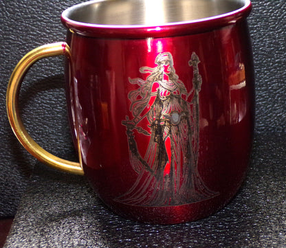 Mule Mug Athena engraving Red