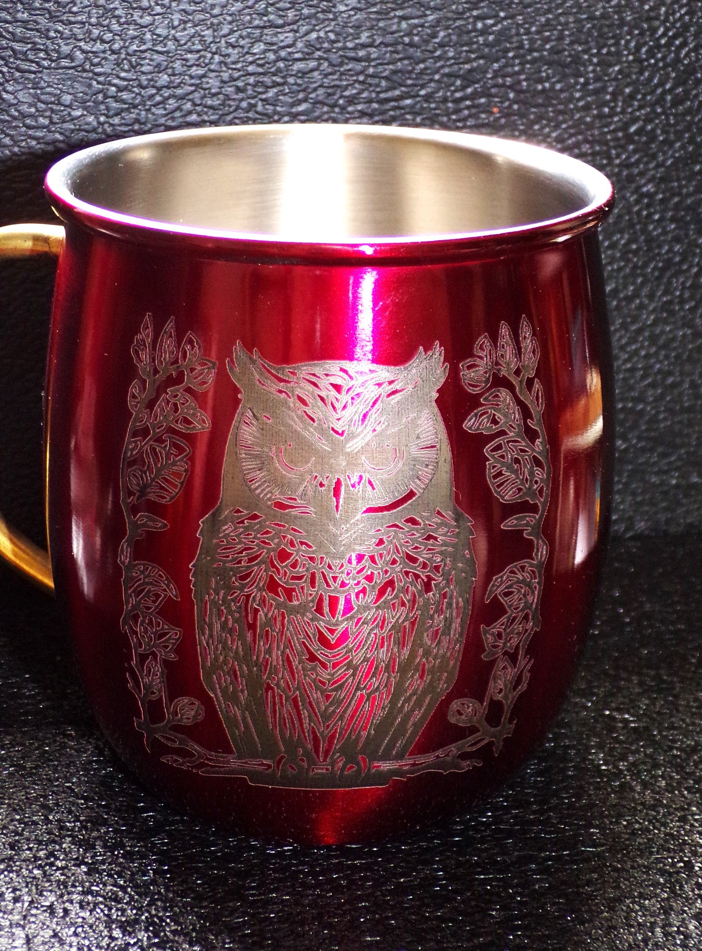 Mug Mule avec image de hibou rouge