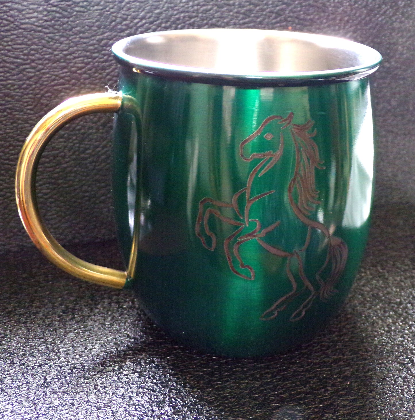 Mug Mule avec motif cheval vert