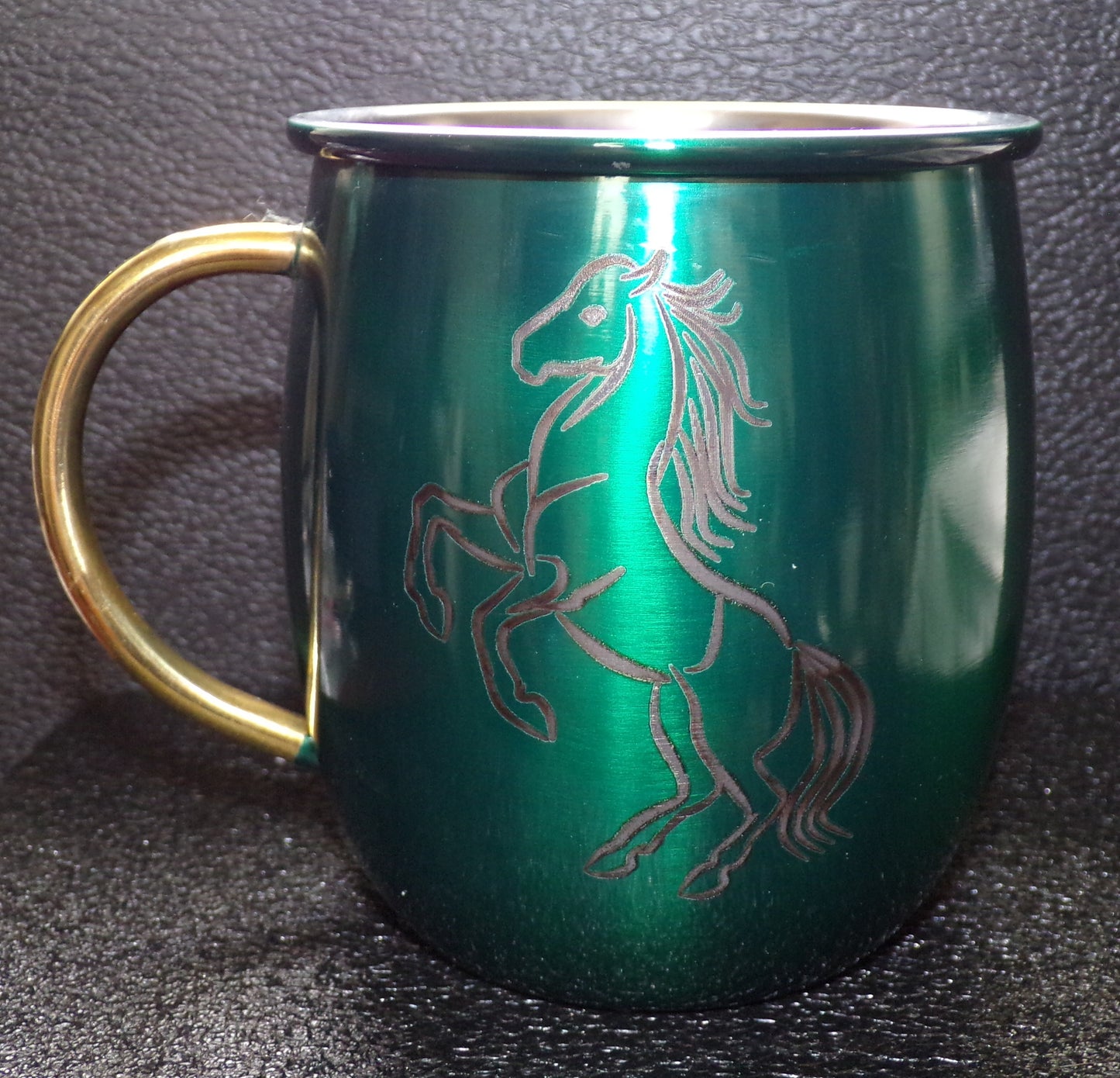 Mug Mule avec motif cheval vert