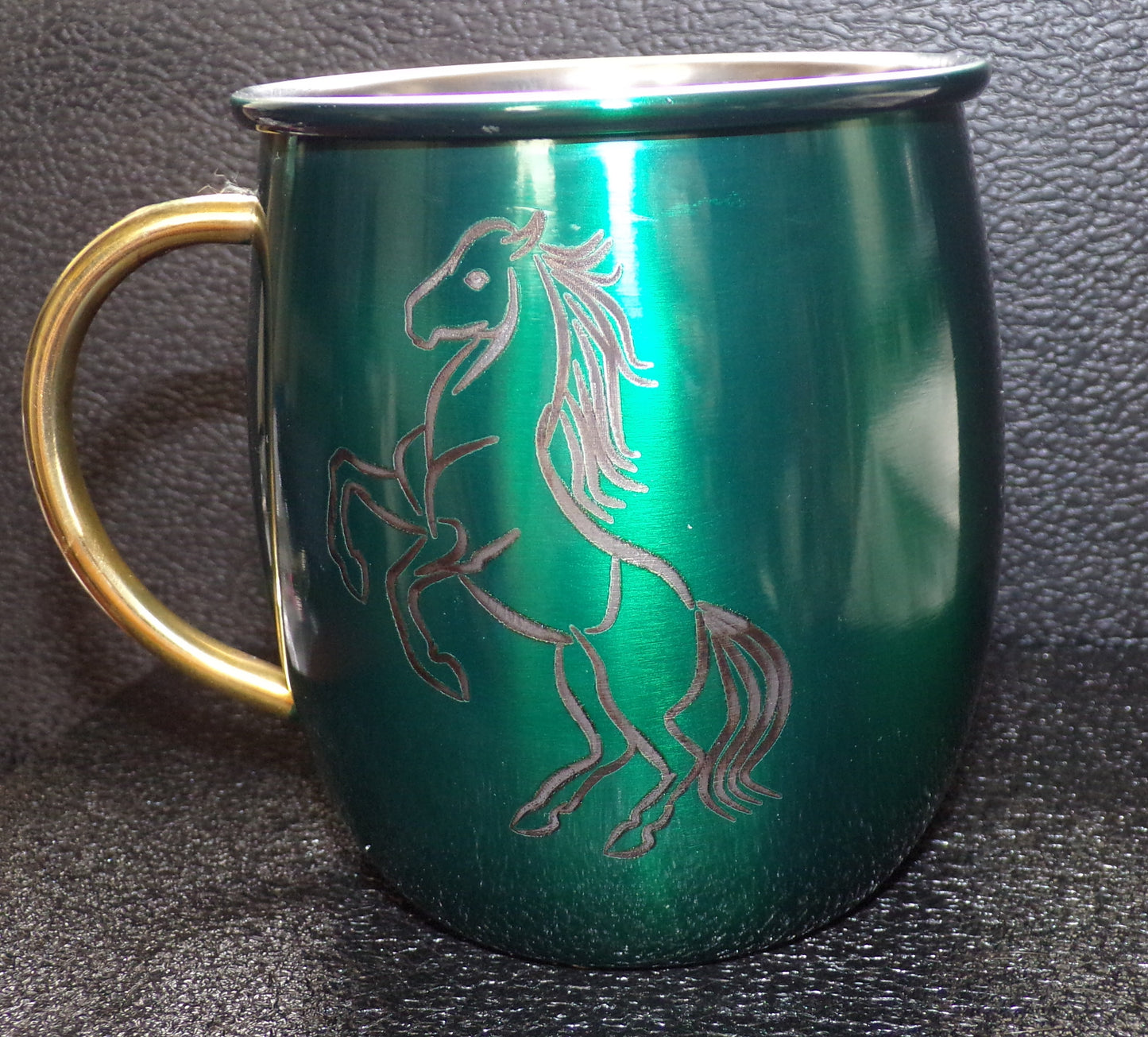 Mug Mule avec motif cheval vert