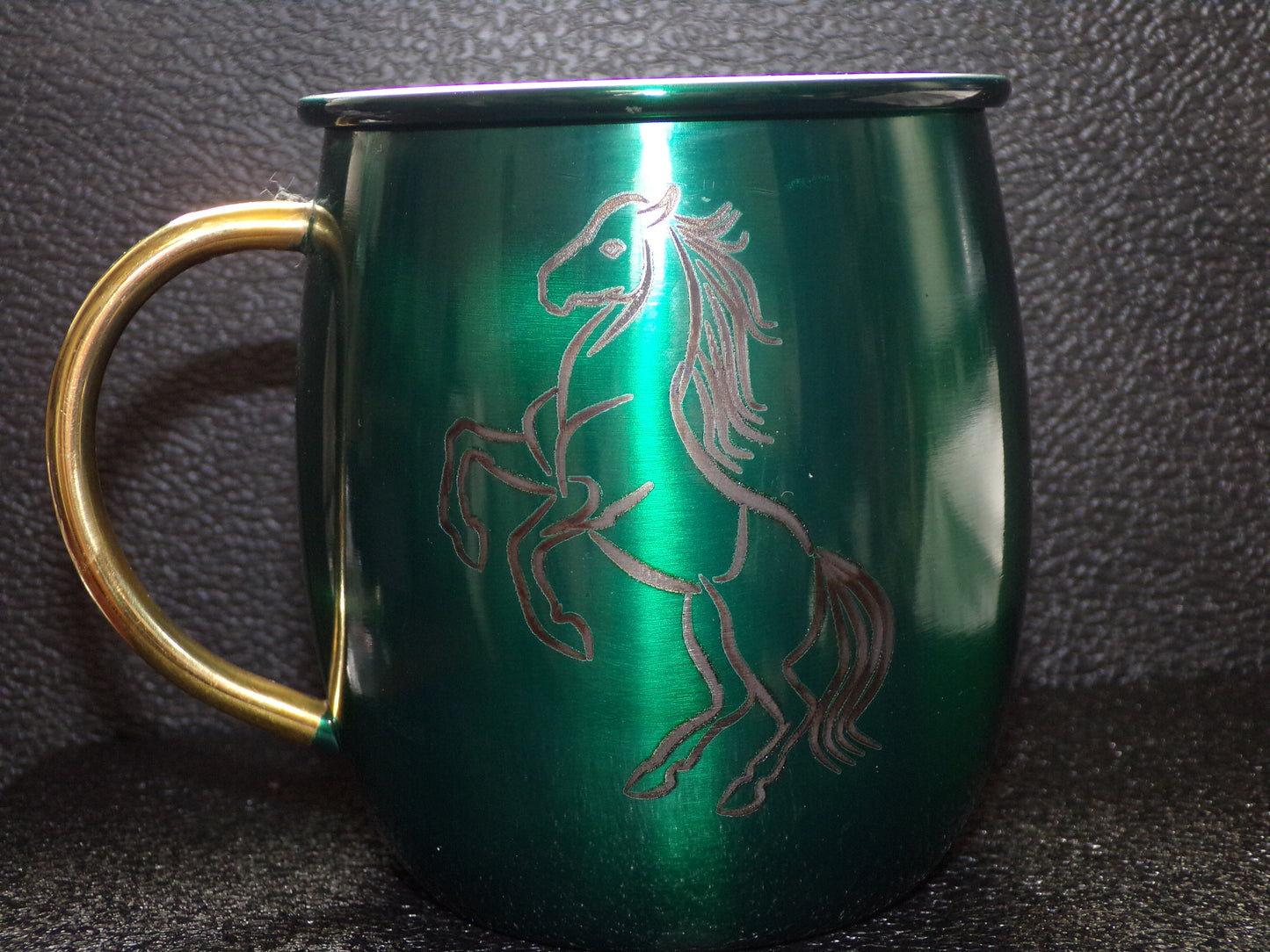 Mug Mule avec motif cheval vert