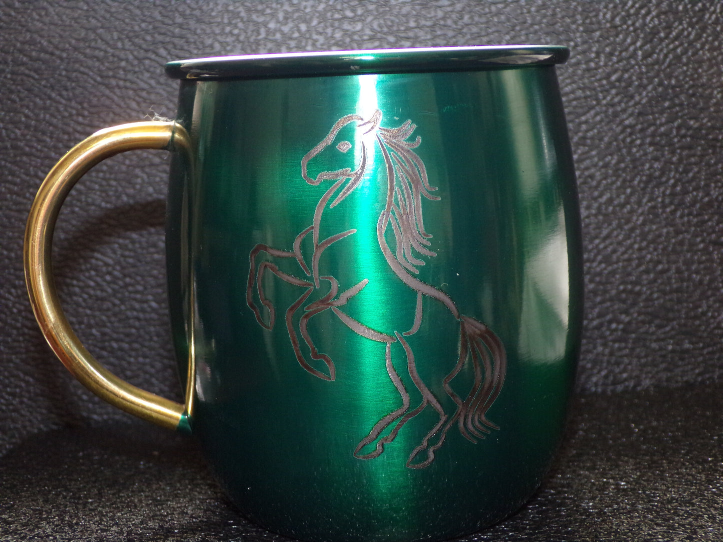 Mug Mule avec motif cheval vert