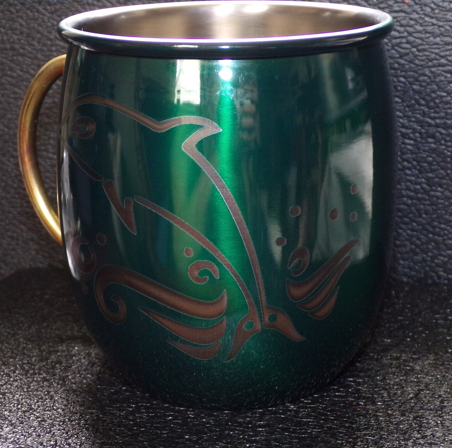 Mug Mule avec gravure Dauphin Vert