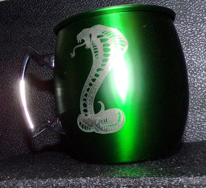 Mug Mule Cobra Serpent gravé Vert