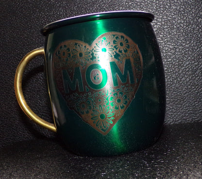 Mule Mug with Mom and flowers