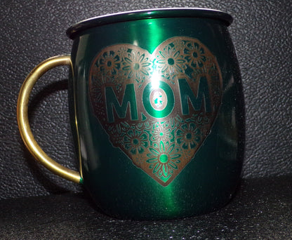 Mule Mug with Mom and flowers