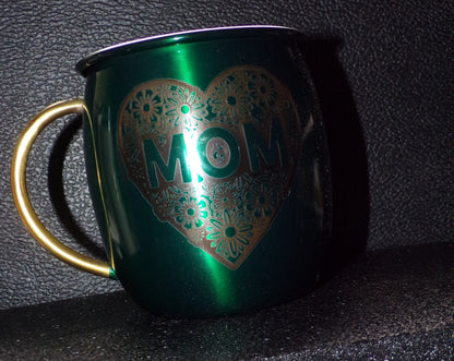 Mug Mule avec maman et fleurs