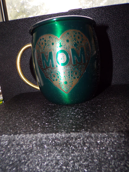 Mule Mug with Mom and flowers