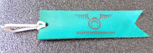 Styxhexenhammer666 Leather Bookmark Jade Green