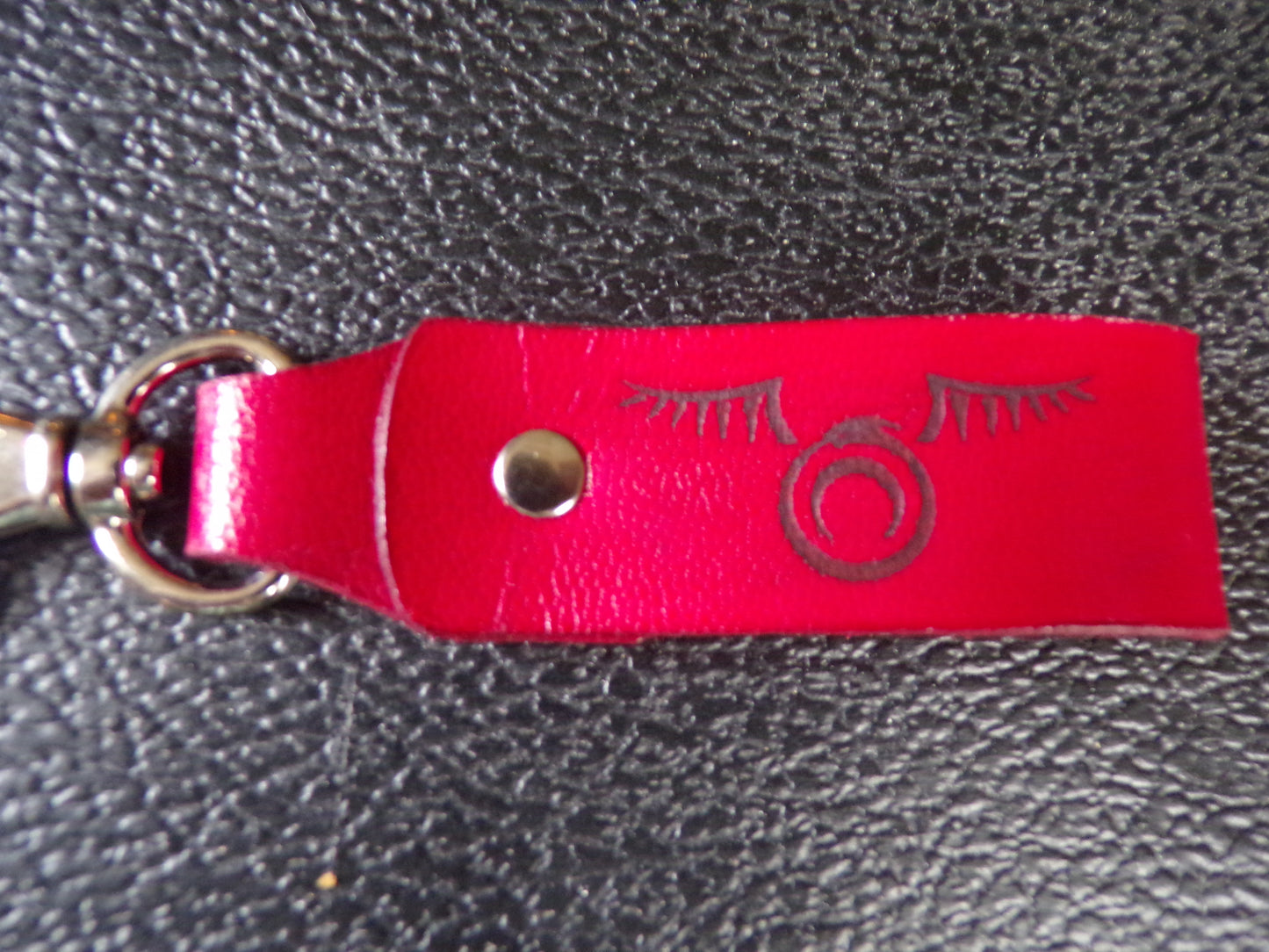 Styx Belt Keychain Clank & Ouroboros w/wings Red leather