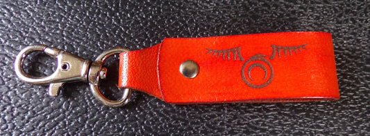 Styx Belt Keychain Ouroboros w/wings Orange leather